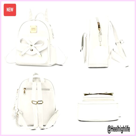 PU Leather Mini Backpack Set with Crossbody Bag and Wallet main image 7
